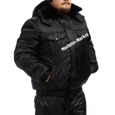 Куртка охранника чёрная утеплённая