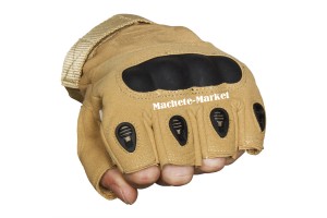 Тактические защитные беспалые перчатки "Khaki"